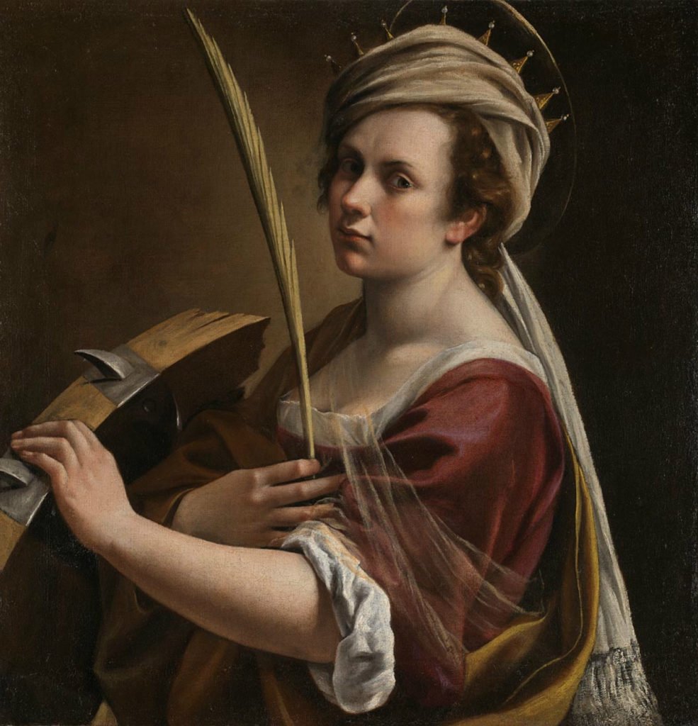 Artemisia Gentileschi, Autoritratto come Santa Caterina d'Alessandria, 1615–17. © The National Gallery, Londra