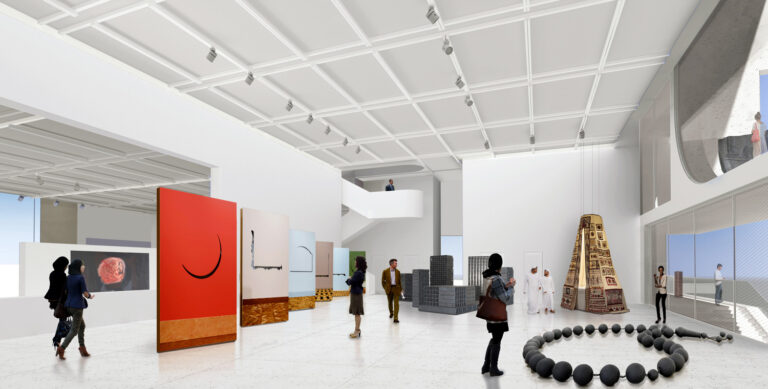 Interior rendering, BeMA: Beirut Museum of Art, designed by WORKac