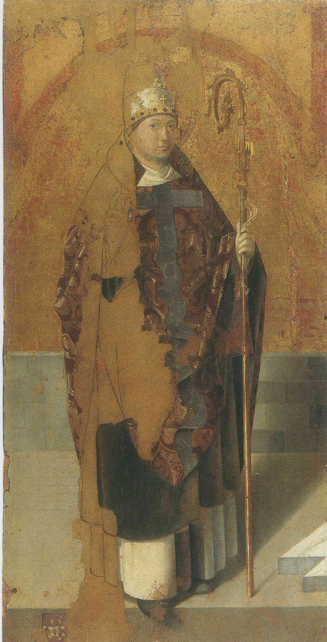 Antonello da Messina, San Gregorio Magno dal Polittico di San Gregorio, 1472-1473. Tempera grassa su tavola, 125 x 63,5 cm. Museo Regionale Messina