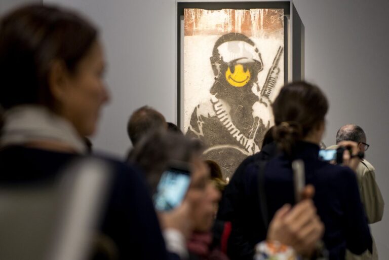 A Visual Protest. The Art of Banksy. Inaugurazione al MUDEC, Milano 2018. Photo Paolo Poce