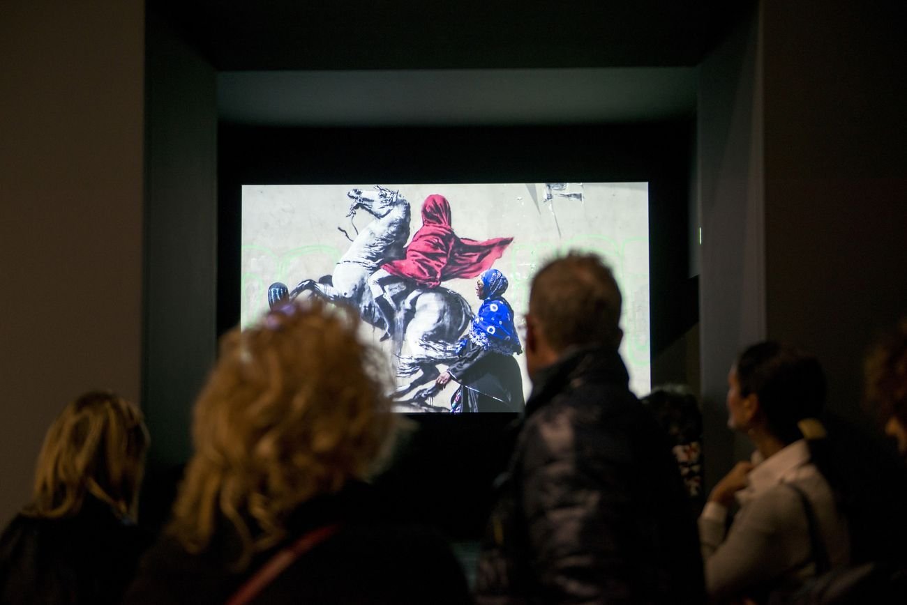 A Visual Protest. The Art of Banksy. Inaugurazione al MUDEC, Milano 2018. Photo Paolo Poce