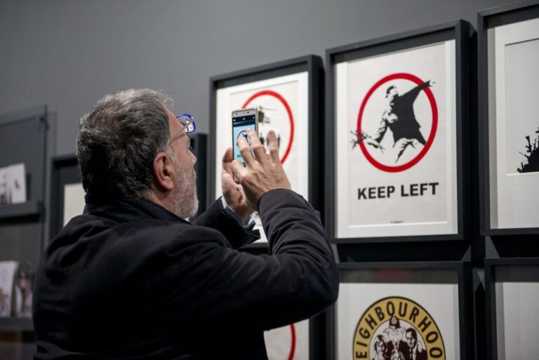 A Visual Protest. The Art of Banksy. Inaugurazione al MUDEC, Milano 2018. Photo Paolo Poce