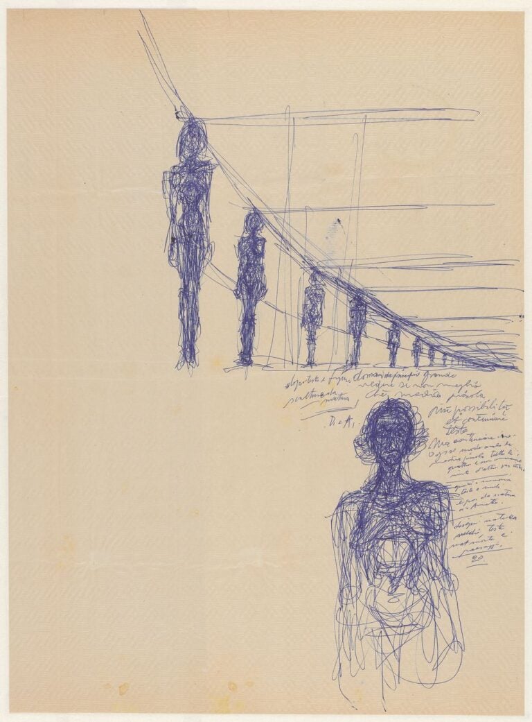 Alberto Giacometti, Annette nue debout et femmes debout en perspective, 1955 ca. Fondation Giacometti, Paris © Succession Alberto Giacometti VEGAP, Bilbao 2018
