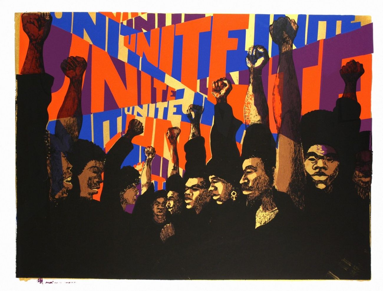 Barbara Jones-Hogu, Unite, 1969. Courtesy Lusenhop Fine Art