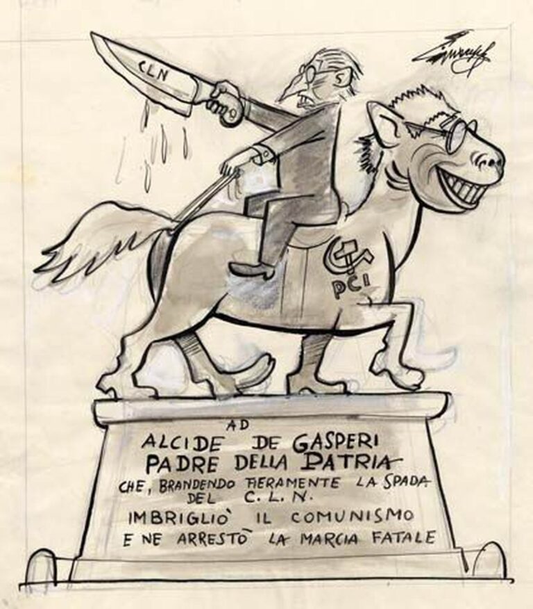 Giovannino Guareschi, Monumento equestre, 2 maggio 1954 (Candido) – Fondazione Mondadori
