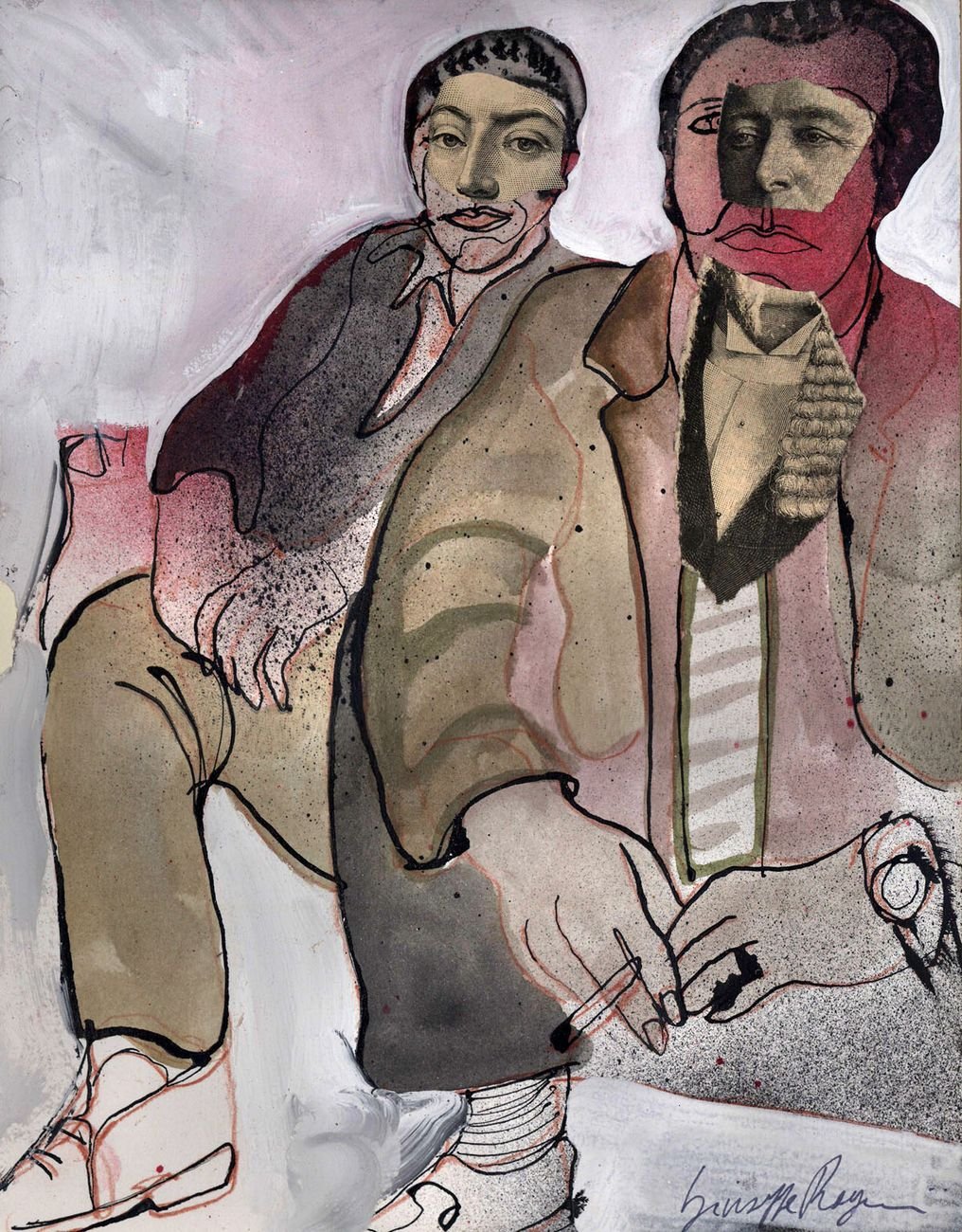 Giuseppe Ragazzini, Due figure sul divano, 2018. Courtesy l’artista