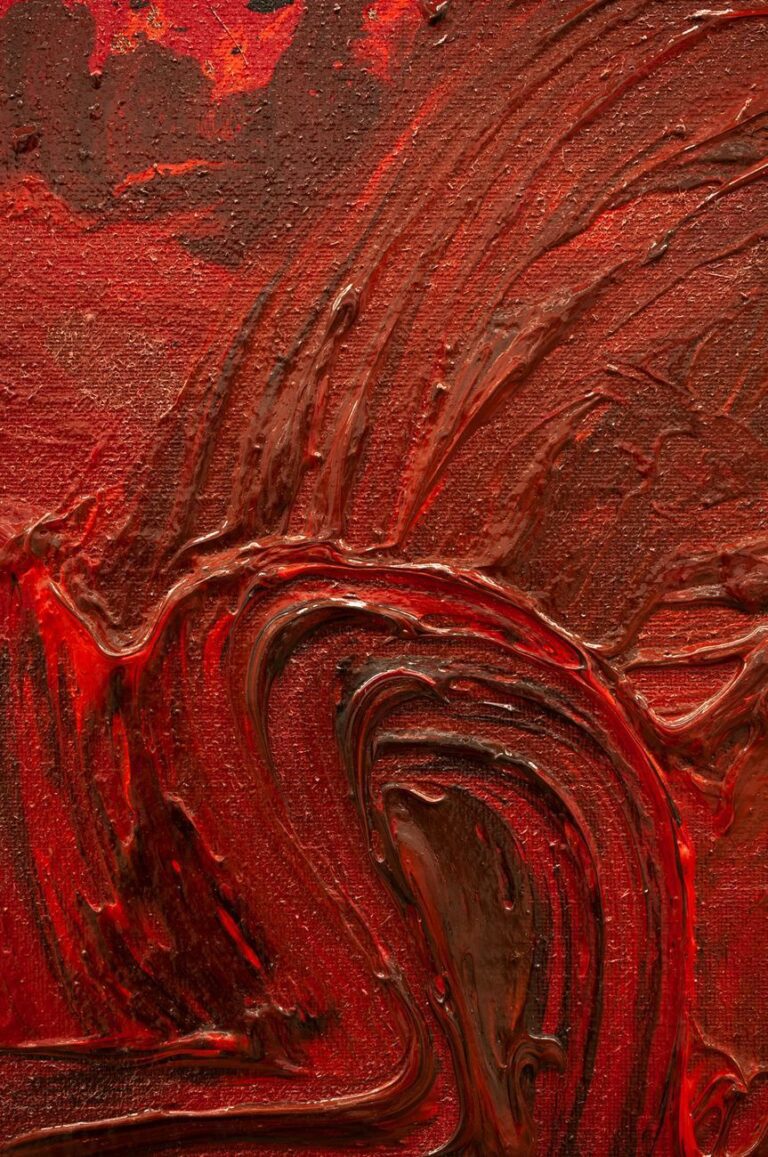 Hermann Nitsch, Schüttbild, 2014, particolare. Galleria Alberta Pane, Venezia