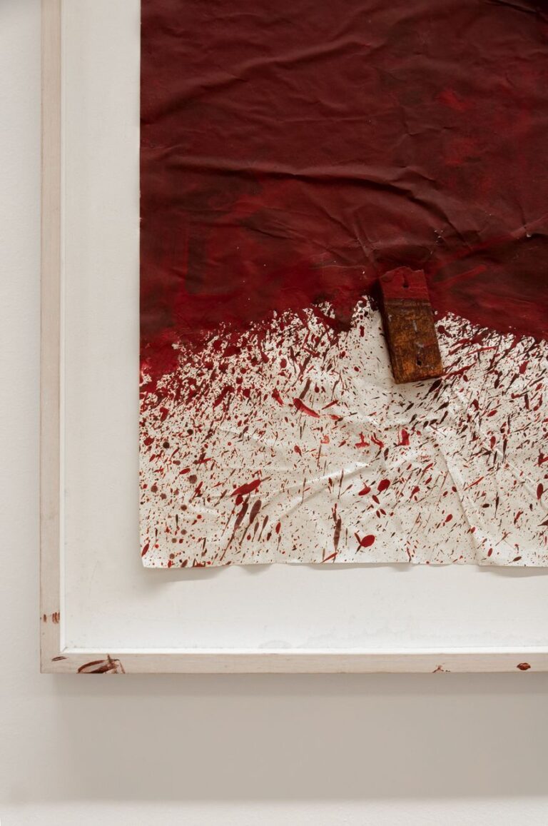 Hermann Nitsch, Schüttbild, 2014, particolare. Galleria Alberta Pane, Venezia