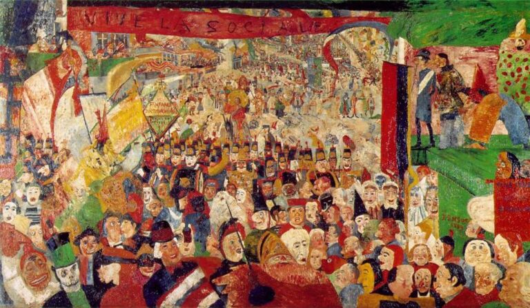 James Ensor, L’entrata di Cristo a Bruxelles nel 1889, 1888. Getty Museum, Los Angeles