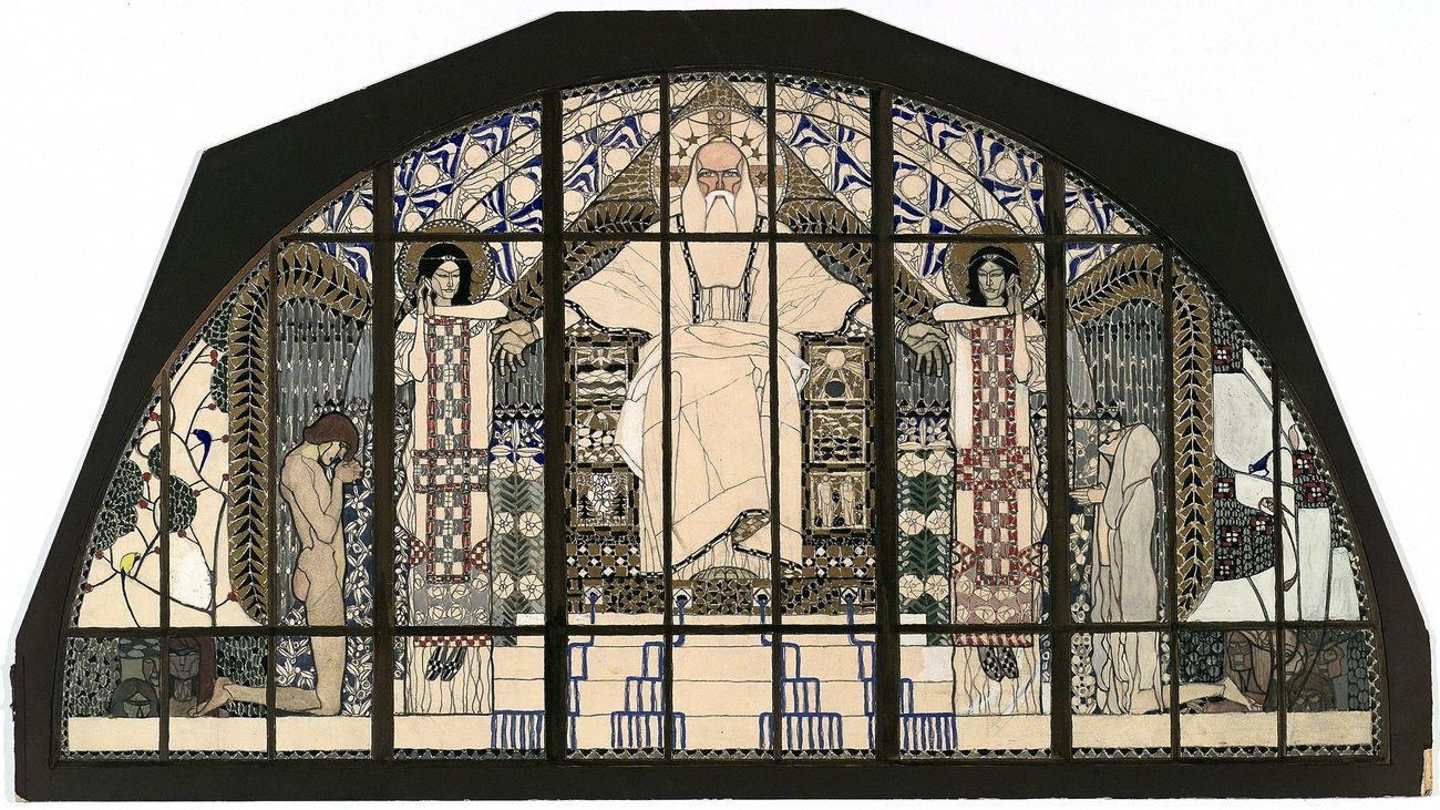Koloman Moser, Design for the south facing window of the Church of St. Leopold am Steinhof, 1905-06 © MAK Georg Mayer