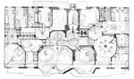 Luigi Caccia Dominioni, sistemazione di un appartamento nell’edificio di via Vigoni 13, Domus n.380, 1961, pianta dell’appartamento in uno schizzo di Caccia Dominioni