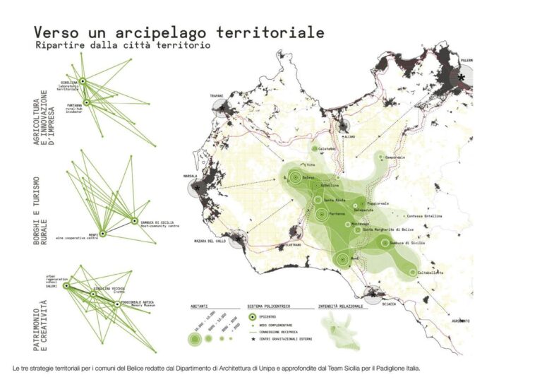 Maurizio Carta con Barbara Lino e Federica Scaffidi, Progetto strategico per l’area territoriale del Belice elaborata per il Padiglione Italia curato da Mario Cucinella alla Biennale di Architettura di Venezia 2018