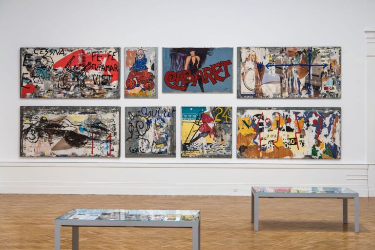 Mimmo Rotella Manifesto. Exhibition view at Galleria Nazionale d’arte Moderna e Contemporanea, Roma 2018. Photo Giorgio Benni. Insieme-manifesto degli Acrilici (1984) e delle Sovrapitture (1988-1995)