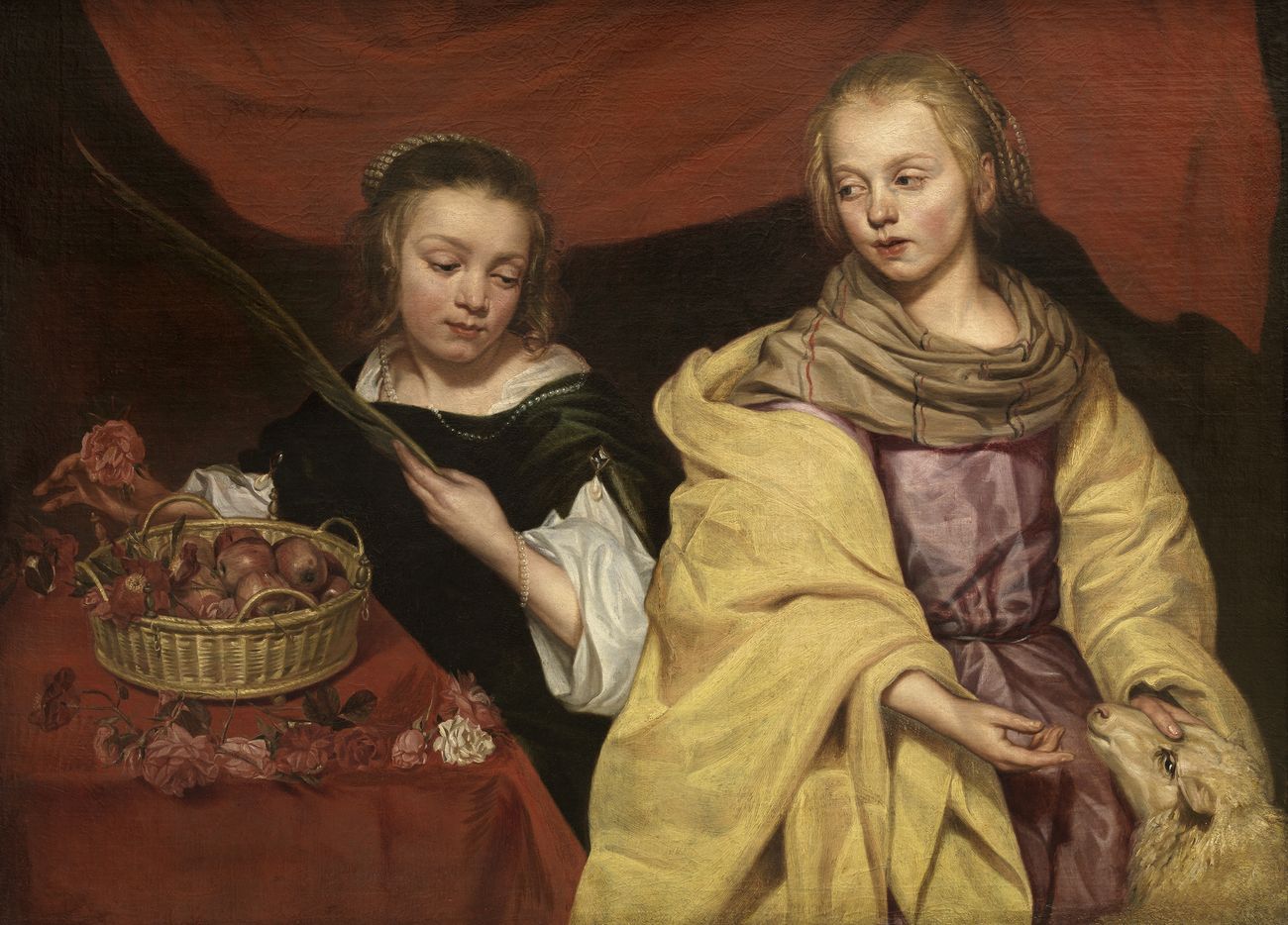 Michaelina Wautier, Saint Agnes and Saint Dorothea, XVII sec. Royal Museum of Fine Arts Antwerp © www.lukasweb.be Art in Flanders vzw. Photo Hugo Maertens
