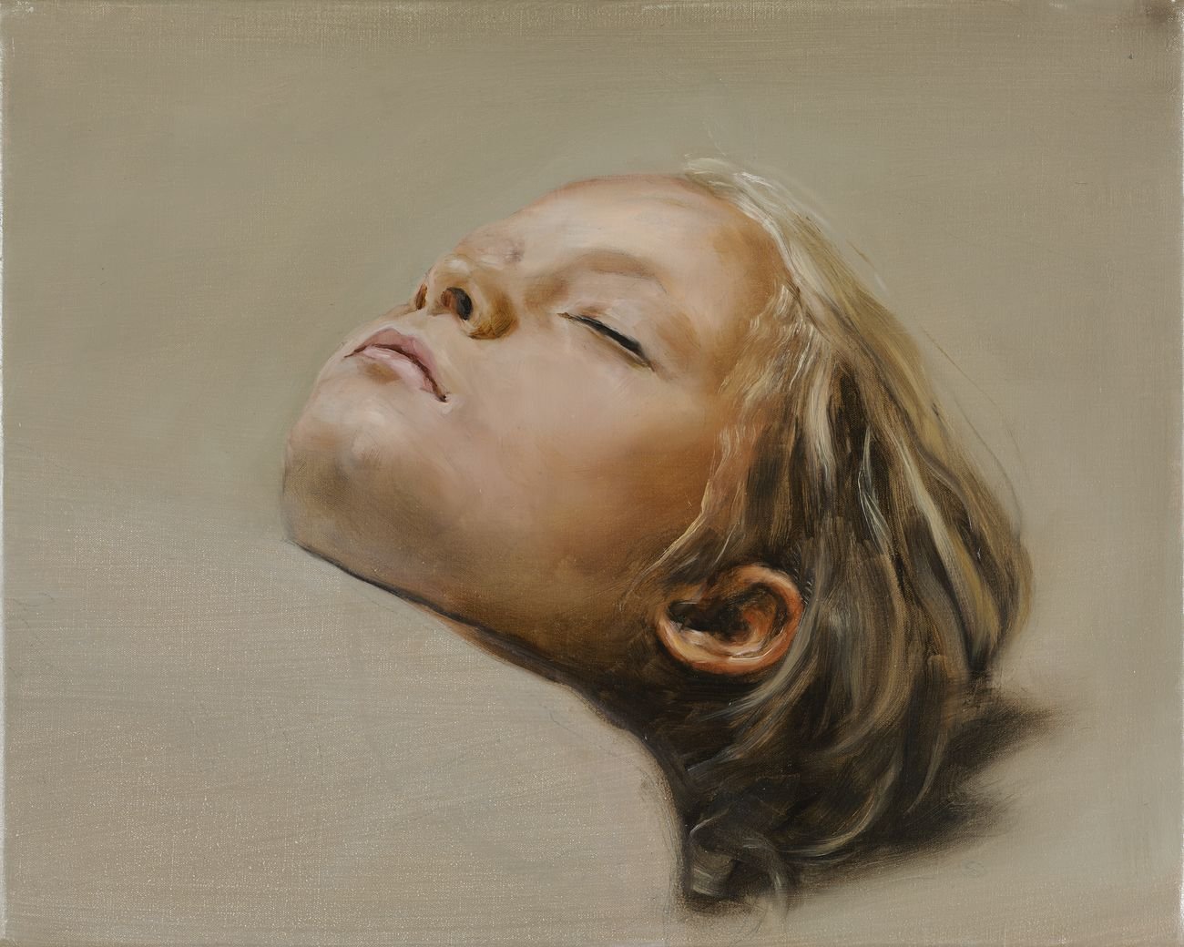 Michaël Borremans, Sleeper, 2007-08. Courtesy Zeno X Gallery, Anversa. Photo Peter Cox