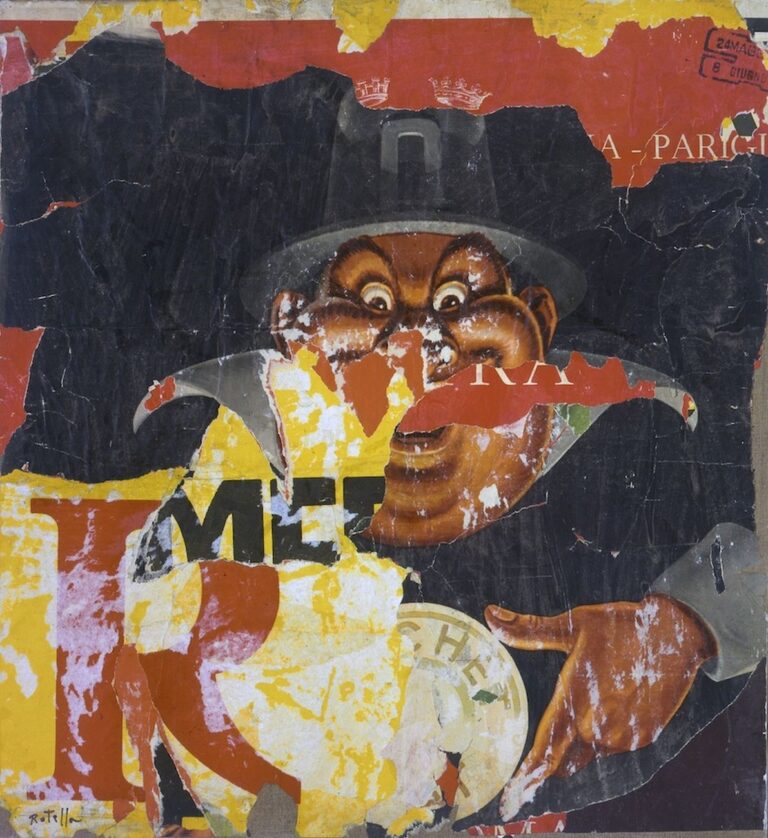 Mimmo Rotella, Le cachet, 1960. Collezione privata. Photo Courtesy Fondazione Marconi © 2018 Mimmo Rotella by SIAE