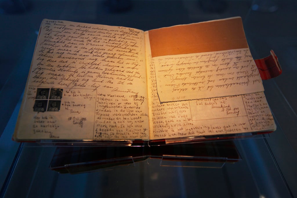Pages of the original first red chequered diary of Anne Frank © Anne Frank House. Photographer Cris Toala Olivares