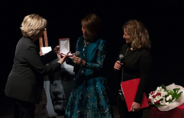 Patrizia Sandretto Re Rebaudengo riceve il Premio Ipazia. Festival Eccellenza Femminile, Genova 2018. Photo Premio Ipazia a cura di Consuelo Barilari