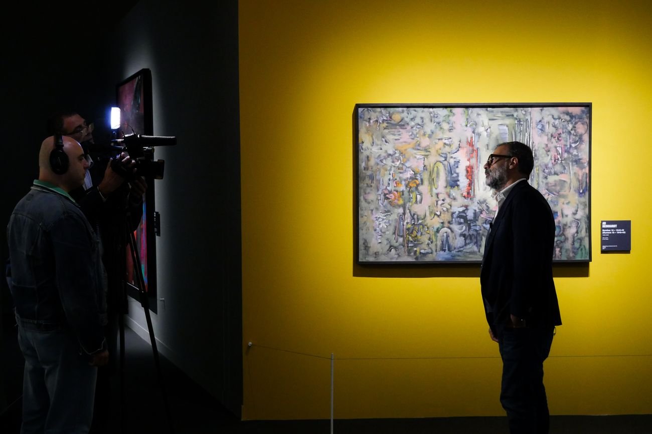 Pollock e la Scuola di New York. Luca Beatrice. Exhibition view at Complesso del Vittoriano, Roma 2018. Photo Gianfranco Fortuna