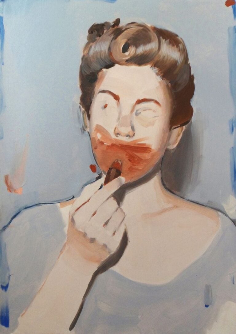 Romina Bassu, Esercizi di amnesia, 2015, acrilico su tela, 70x50 cm. Collezione privata. Courtesy l'artista.
