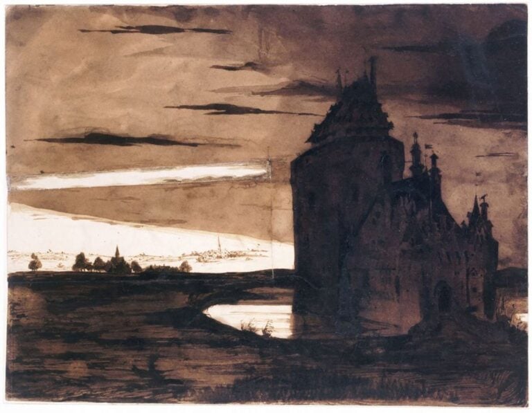 Victor Hugo, Vieux burg dans l'orage, 1837 © Maisons de Victor Hugo – Roger Viollet