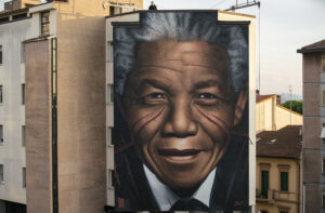 Il grande murale di Jorit dedicato a Nelson Mandela