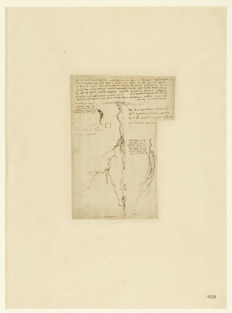 Leonardo da Vinci (1452-1519), Codice Atlantico (Codex Atlanticus), foglio 920 recto. Copyright Veneranda Biblioteca Ambrosiana Mondadori Portfolio