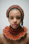 Speckled Crimson Ruff by MichelleLowe-Holder,‘Flock&Fold’ Collection AW11, Photography by Polly Penrose