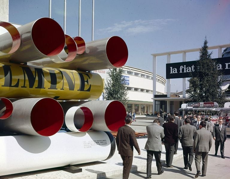 1963. Padiglione Dalmine alla Fiera Campionaria di Milano. Courtesy La Triennale di Milano
