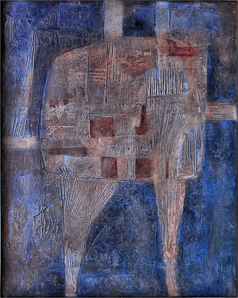 Luigi Pericle, The Wood Demon III, Matri Dei d.d.d., 1964, Tecnica mista su tela, 44 x 35 cm