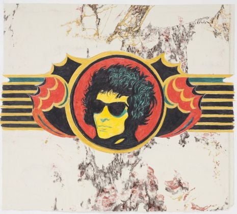 Archizoom Associati, Decoro “Dylan”, 1967, matita e pastello su carta applicata su cartoncino