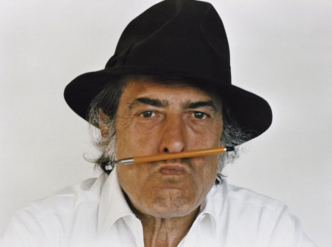 Armando Testa, Ritratto con matita, 1980. Courtesy Collezione Gemma De Angelis Testa
