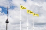 ArtVilnius artfair flags. Photo Rytis Seskaitis, courtesy ArtVilnius