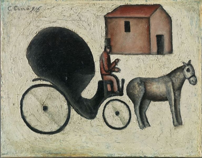 Carlo Carrà, La carrozzella, 1916. Mart, Museo di arte moderna e contemporanea di Trento e Rovereto. Collezione VAF Stiftung. Courtesy Palazzo Reale, Milano