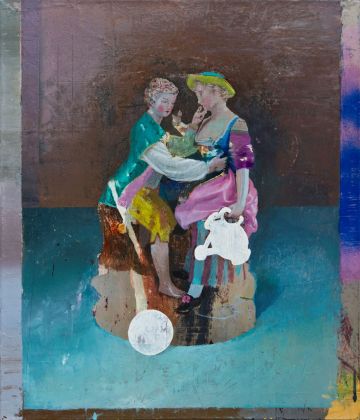 Cristiano Tassinari, Pastoral Scene, Oil and spray on canvas, 60x70cm, 2018