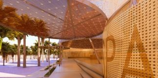 Entry ramp. Spanish Pavilion at the Expo Dubai 2020 by Amann Canovas Maruri. Courtesy the studio and Acción Cultural Española
