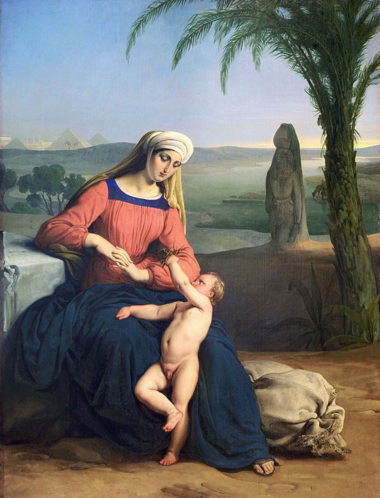 Francesco Hayez, Riposo durante la fuga in Egitto, 1831. Collezione privata
