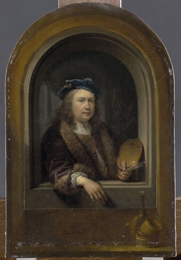 Gerrit Dou, Self-Portrait with Palette in a Niche, ca. 1660-65 © RMN-Grand Palais (musée du Louvre) Tony Querrec