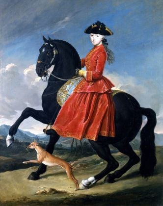 Giacomo Ceruti, Ritratto di nobildonna a cavallo, olio su tela, 113 x 90 cm. Milano, Fondazione Trivulzio