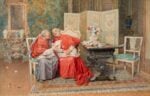 Giovanni Paolo Bedini, L’autore preferito (Prelati in un interno), s.d. Courtesy Galleria d’Arte del Caminetto, Bologna