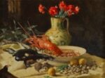 Giovanni Paolo Bedini, Natura morta con aragosta, s.d. Colasanti Casa d’Aste, Roma