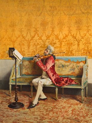 Giovanni Paolo Bedini, Suonatore di violino, s.d. Courtesy Galleria d’Arte del Caminetto, Bologna