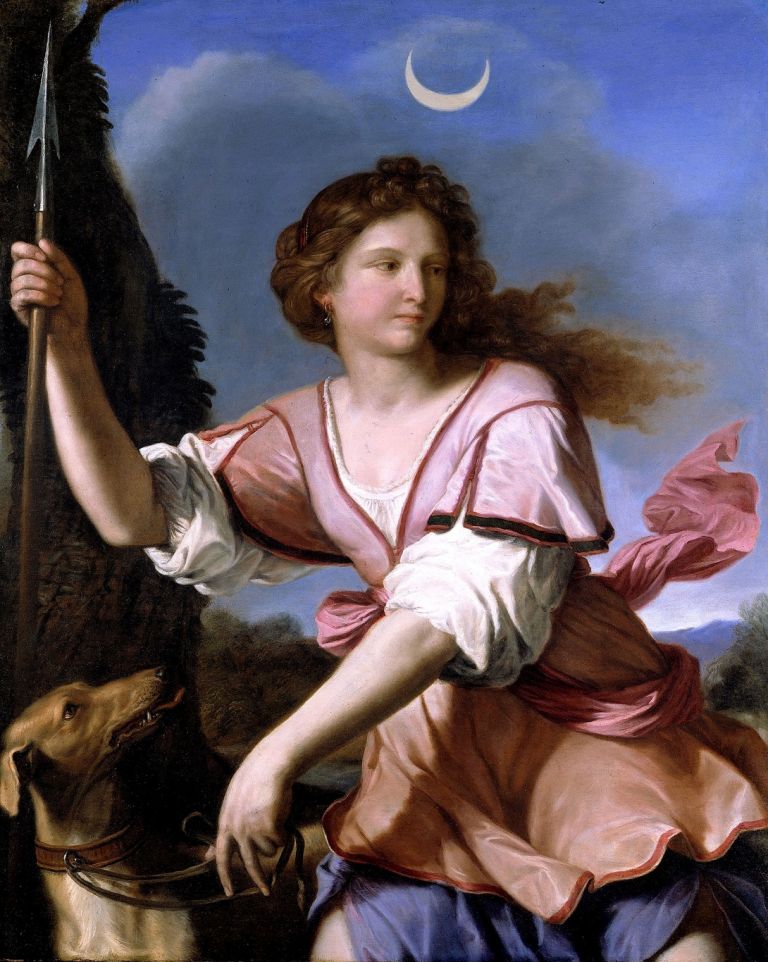 Guercino, Diana cacciatrice, olio su tela, 121 x 97 cm. Roma, Fondazione Sorgente Group