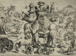 JAN and LUCAS VAN DOETECUM after (Hieronymus Bosch ), The Siege of the Elephant, Engraving, ca. 1555 1560 (1200x896)