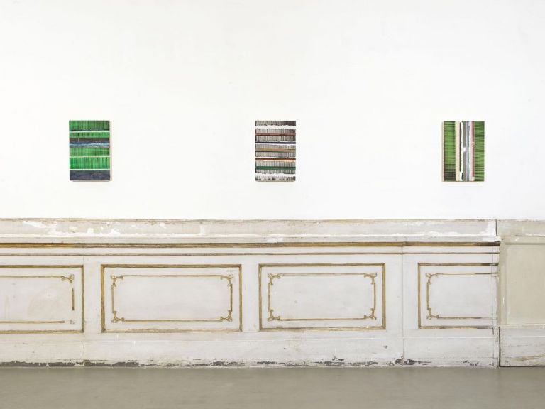 Juan Uslé. Pedramala. Installation view at Galleria Alfonso Artiaco, Napoli 2018. Courtesy Galleria Alfonso Artiaco, Napoli. Photo credit Luciano Romano