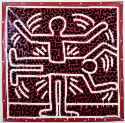 Keith Haring, 1958–1990, Untitled 1983, Acrylic on vinyl tarpaulin 1730 x 1700 mm, Courtesy Laurent Strouk © Keith Haring Foundation