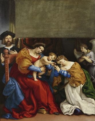Lorenzo Lotto, Mystic Marriage of Saint Catherine with Donor Niccolò Bonghi, 1523, Accademia Carrara, Bergamo © Fondazione Accademia Carrara, Bergamo