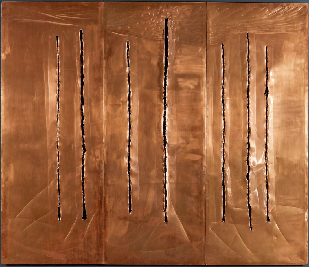 Lucio Fontana, Concetto Spaziale, New York 10, 1962. Fondazione Lucio Fontana, Milano © 2019 Fondazione Lucio Fontana Artists Rights Society (ARS), New York SIAE, Roma