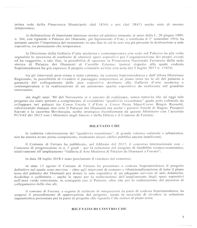 Le carte del Ministero