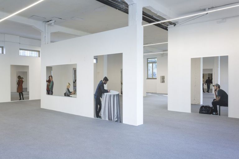 Michelangelo Pistoletto. Comunicazione. Le porte di Cittadellarte. Installation view at Galleria Giorgio Persano, Torino 2018. Photo Nicola Morittu. Courtesy Galleria Giorgio Persano